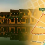 Hoi An Ancient Town lantern-lit streets with historic buildings during an evening walking tour.